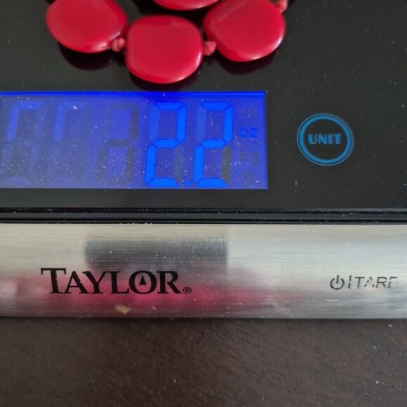 Claires Red Graduated Disc Statement Necklace - Picture 10 of 10